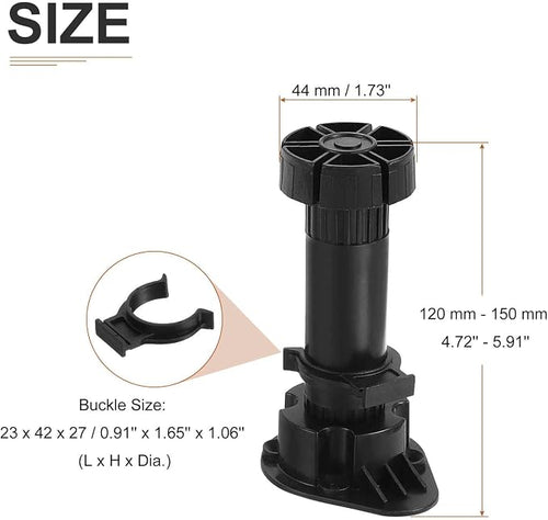 120x44mm Adjustable Leveling Feet - Image 2