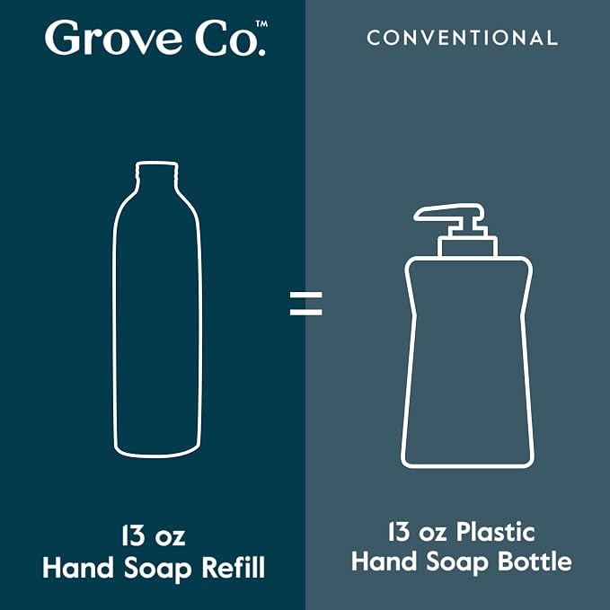 Grove Co. Hydrating Gel Hand Soap Refills Plastic-Free Liquid Hands Cleaner - Image 5
