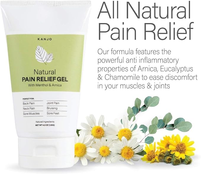 Kanjo Natural Pain Relief Gel | Fast Acting & Cooling Relief Gel w/Menthol & - Image 8