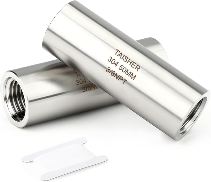 TAISHER 2PCS Stainless Steel Pipe Fittings, 3/8" NPT Female x 3/8" NPT Female by TAISHER