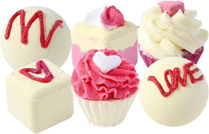 6Pcs Bath Bombs for Girls, 6 Styles Bath Bomb Set, Organic Natural Essential - Image 4