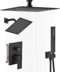 Matte Black Shower System, Knob Switch Diverter Shower Faucet Set by YCAIKOI