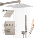 Thermostatic Shower System Wall Mounted, 12 inch Dual Shower Faucet Set by Bostingner