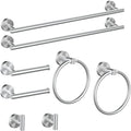 Cilee 8 Piece Brushed Nickel Bathroom Hardware Set, 24inch Bathroom Towel by Cilee