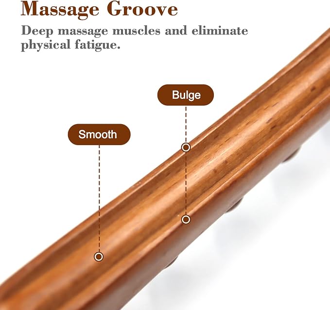 Wood Therapy Massage Tools, 21 inch Lymphatic Drainage Massager, Handheld - Image 3