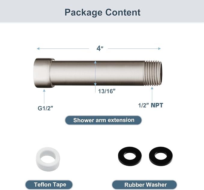 BRIGHT SHOWERS Shower Arm Extender - Image 7