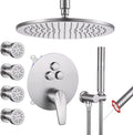 VANFOXLE Shower Faucet Set Brushed Nickel Shower System, Push Button Diverter by VANFOXLE