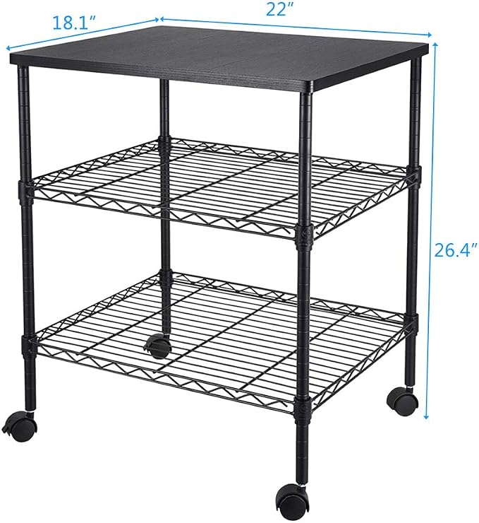 3 Tier Storage Racks Shelving, Heavy Steel Pantry Shelves, Adjustable Wire - Image 3