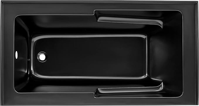 Voltaire 60 in. x 32 in. Acrylic Matte Black, Skirted Alcove, Left-Hand Drain - Image 2