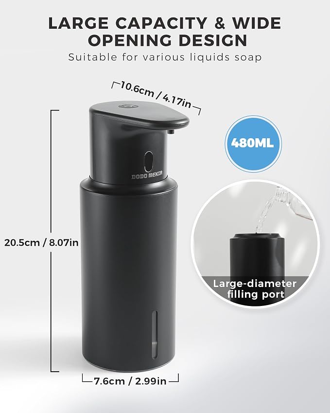 Automatic Foaming Soap Dispenser Touchless, 304 Stainless Steel Bottle Body & - Image 2