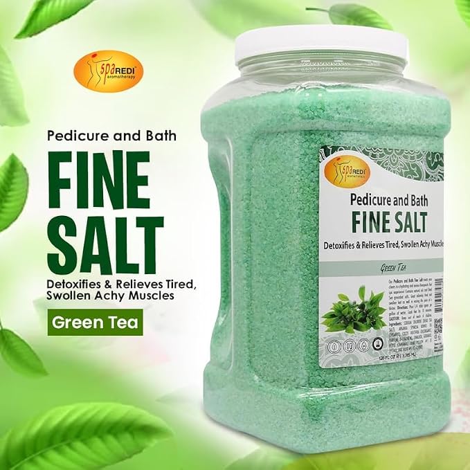 SPA REDI - Detox Foot Soak Pedicure and Bath Fine Salt, 128 Oz - Made - Image 3