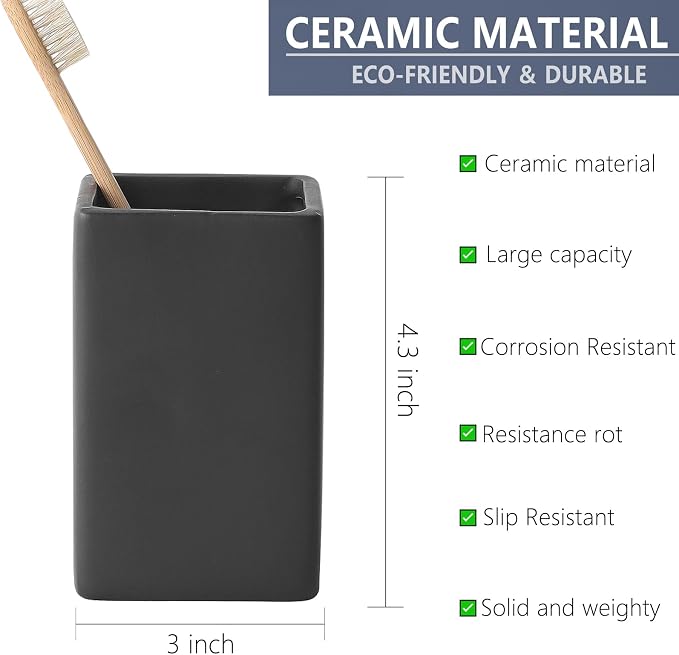 Black Square Toothbrush Holders - Image 7
