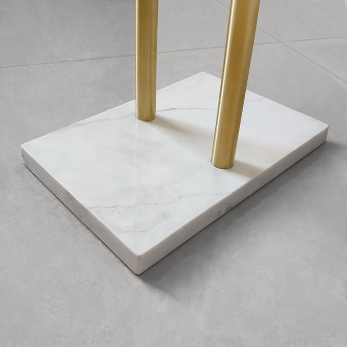 40 Inch Standing Towel Rack for Bathroom Floor Double-T Shape Bath Sheet Holder - Image 3