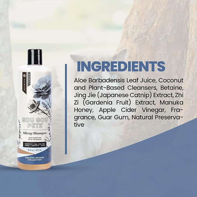 Holistic Natural Derived Allergy Pet Shampoo: Veterinarian Recommended: - Image 8