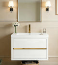 Modern 30" Wall-Mounted Bathroom Vanity by VUMALL