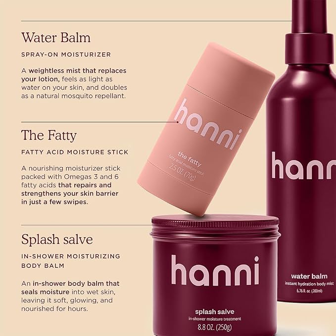 HANNI Gift Set Trio | Including Splash Salve, Water Balm & Fatty, Moisturizing - Image 2