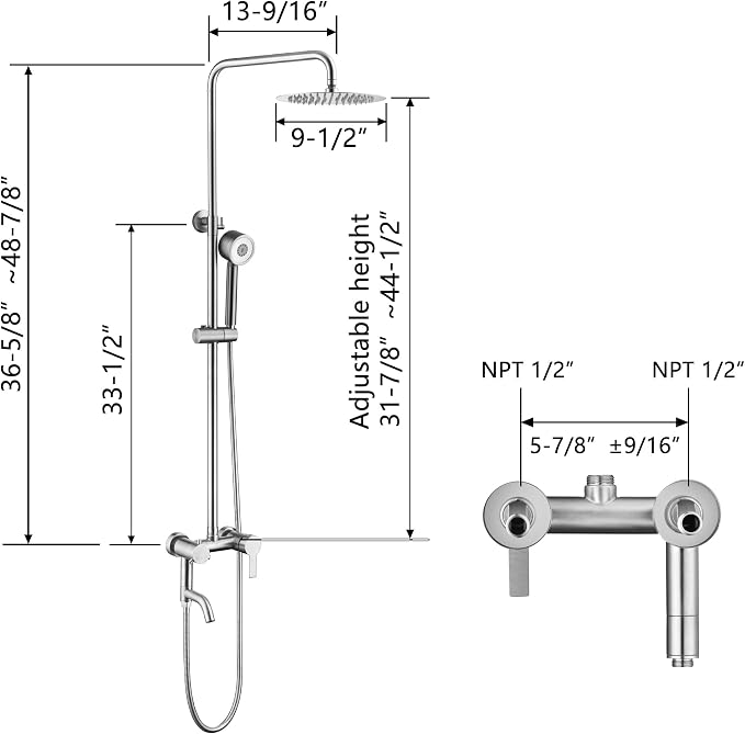 Shower Faucet - Shower Faucets Sets Complete, Shower System - Outdoor Shower - Image 8