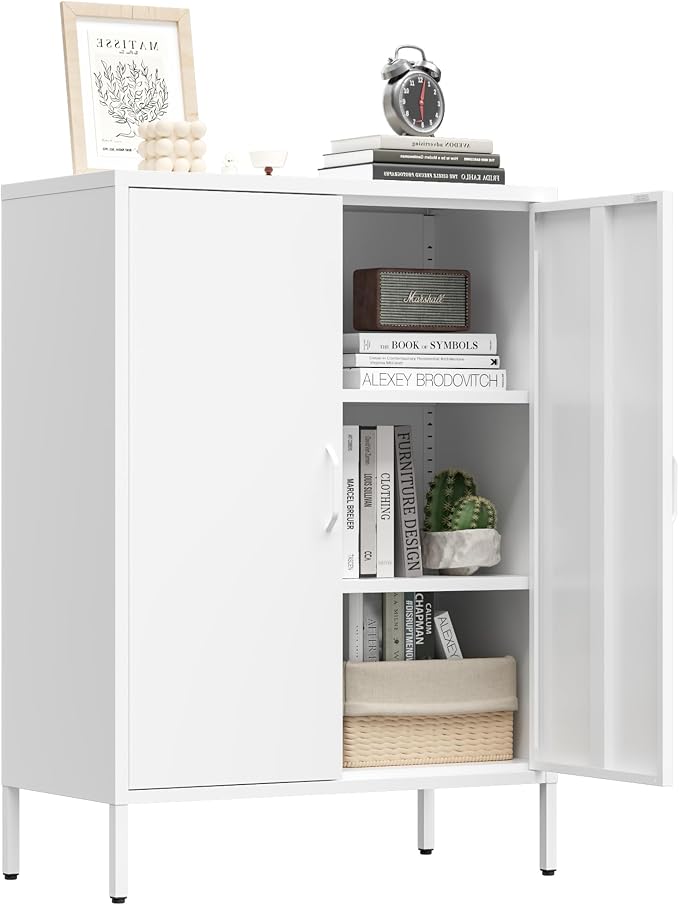 Metal Locker Storage Cabinet, Accent Sideboard Cabinet by Unknown