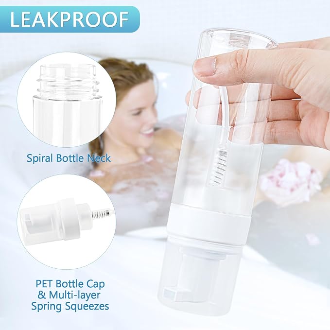 Foam Pump Bottle 5.1oz/150ml Clear Empty Foam Bottle Pump, Travel Foam Bottle - Image 5