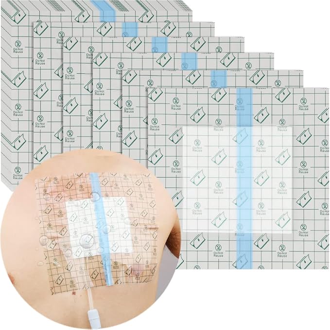 Waterproof Shower Cover Shields, Non-Stick Center Pad by Hola+Health