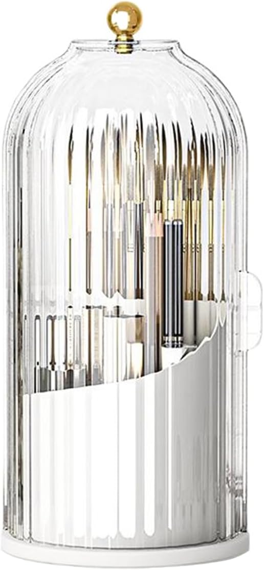 Birdcage-Style Concealed Toothbrush Holder Sliding Lid Bathroom Counter by Believeinthemagicoffamily