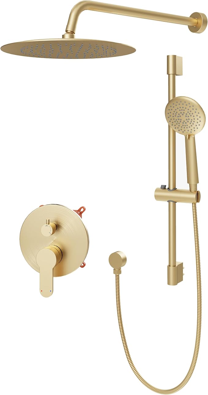 Gabrylly Shower System, High Pressure 12" Rain Shower Head by GABRYLLY