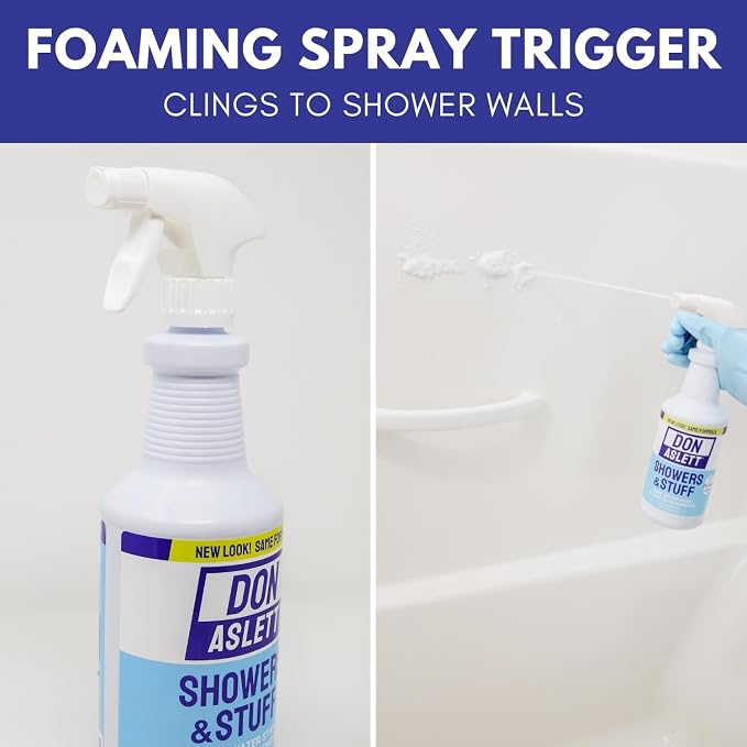 Don Aslett Showers and Stuff Hard Water Stains and Soap Scum Remover | Cleans - Image 5