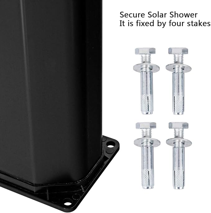 Giantex 7.2Ft 9.3 Gallon 2-Section Solar Heated Shower W/Shower Head Outdoor - Image 9