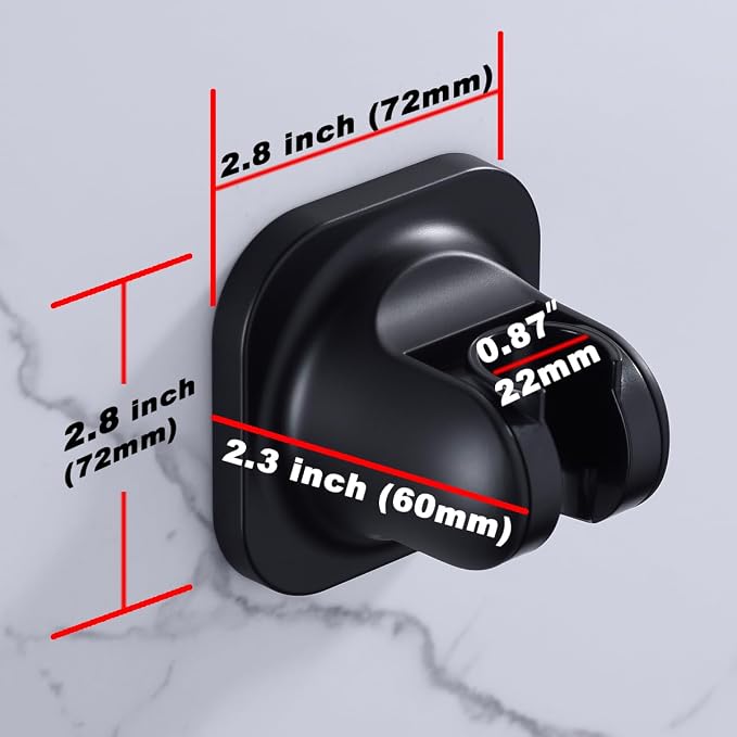 Hand Held Shower Head Holder, Adhesive Showerhead Bracket, Angle Adjustable - Image 7