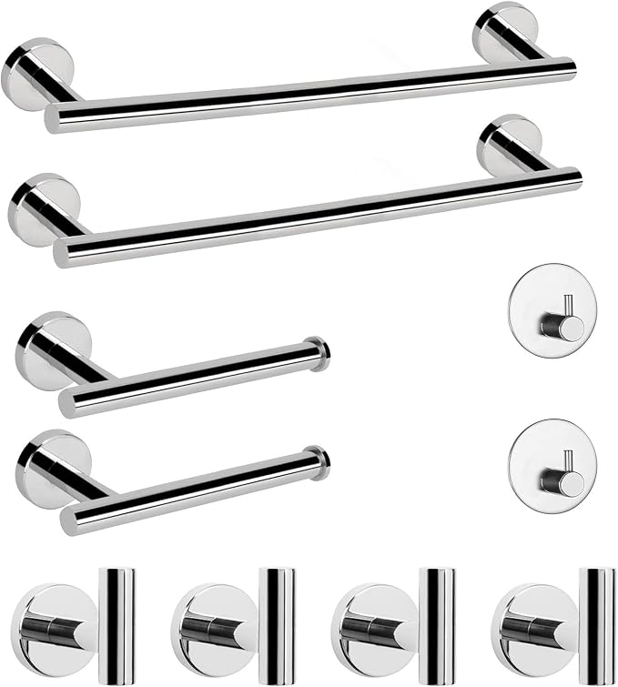 NearMoon Bathroom Hardware Set SUS 304 Thicken Stainless Steel-Towel Bar Set by NearMoon