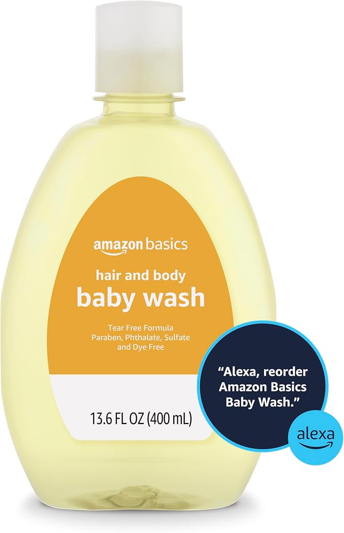 Amazon Basics Tear-Free Baby Hair and Body Wash, Lightly scented, 13.60 Fl Oz - Image 5