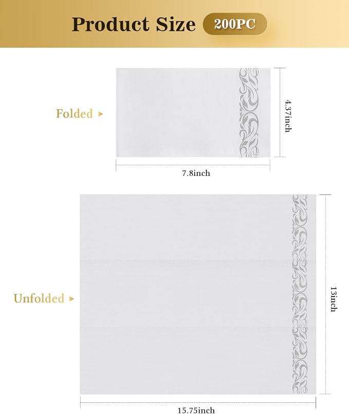 Goodluck 200 Pack 3-Ply Disposable Napkins - Image 2