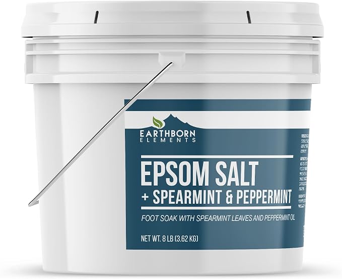 Earthborn Elements Spearmint & Peppermint Epsom Salt Foot Soak, 1 Gallon Bucket - Image 3