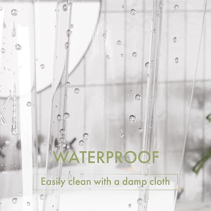 AmazerBath Shower Curtain Liner, 48x72 Clear Shower Curtain Liner, Waterproof - Image 5