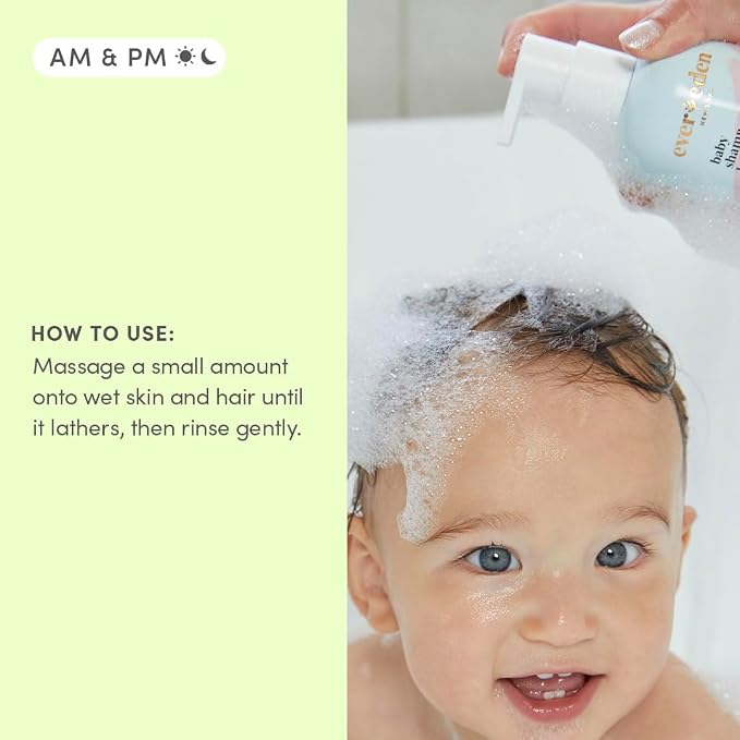Evereden Baby Shampoo & Body Wash 2-in-1, 8.5 fl oz | Gentle, Fragrance-Free - Image 4