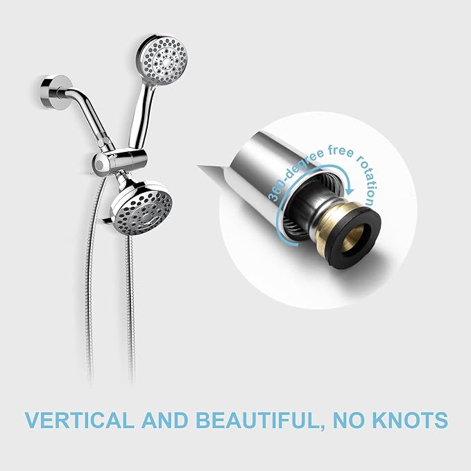OFFO Shower Hose, 120 in Kink Free Stainless Steel Shower Hose Attachment - Image 2