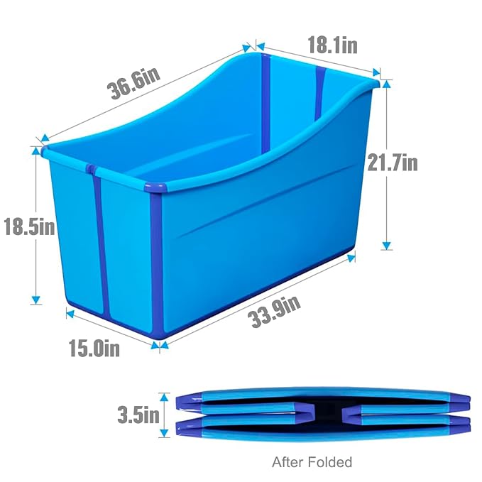 Large Foldable Bathtub for Toddler Collapsible Baby Bathtub Portable Bath tub - Image 2