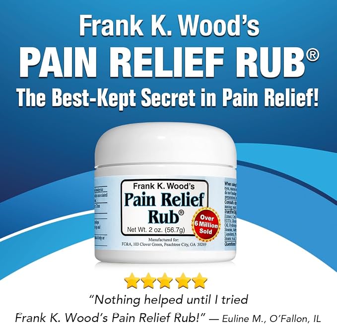 FRANK K. WOOD'S PAIN RELIEF RUB-2 oz - Image 5