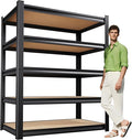 72" H*46" W Garage Shelving, Heavy Duty Garage Storage Shelves, Metal Shelving by XCXVVB