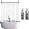 YISURE Clawfoot Tub Shower Curtain, Wrap Around Clear Shower Curtain Liner by YISURE