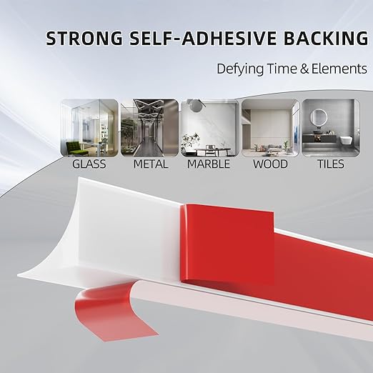 Flexible Quarter Round Molding Trim Peel and Stick 236Inch White, Small Self - Image 3