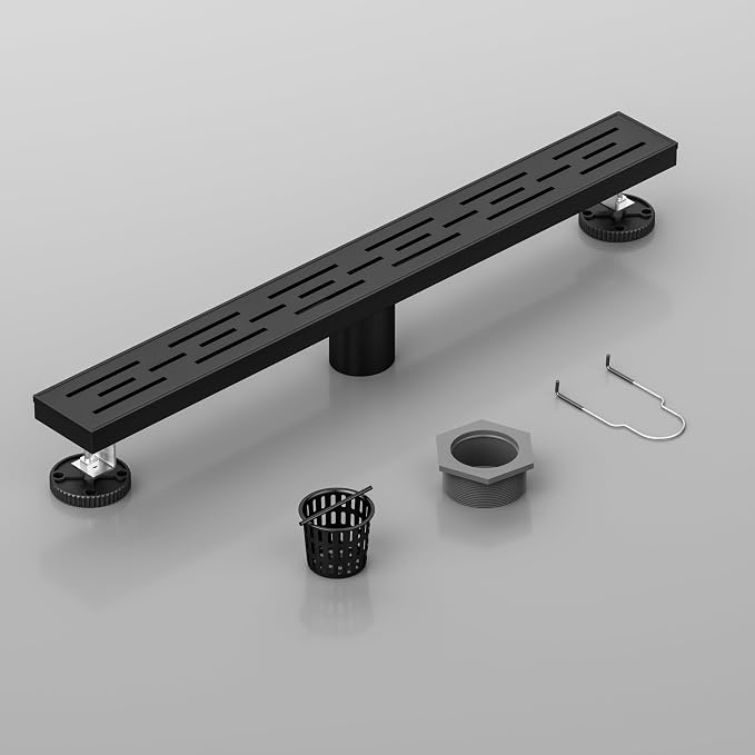 Neodrain 36 in Matte Black Linear Shower Drain, Rectangular Linear Shower Drain - Image 8