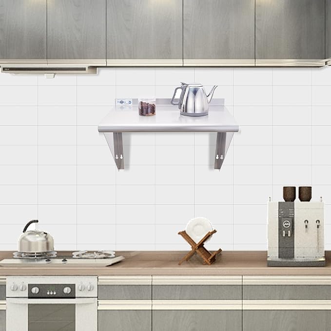 Profeeshaw NSF Stainless Steel Shelf 18” x 24”, 300 lb Commercial Shelves Wall - Image 7