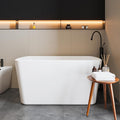 49 Inch Acrylic Freestanding Bathtub, Japanese Square Soaking Tub by Unknown