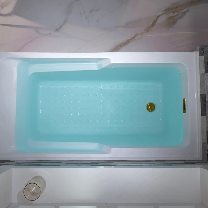 WOODBRIDGE 60" Acrylic Rectangular Alcove Soaking Bathtub in White - Image 5