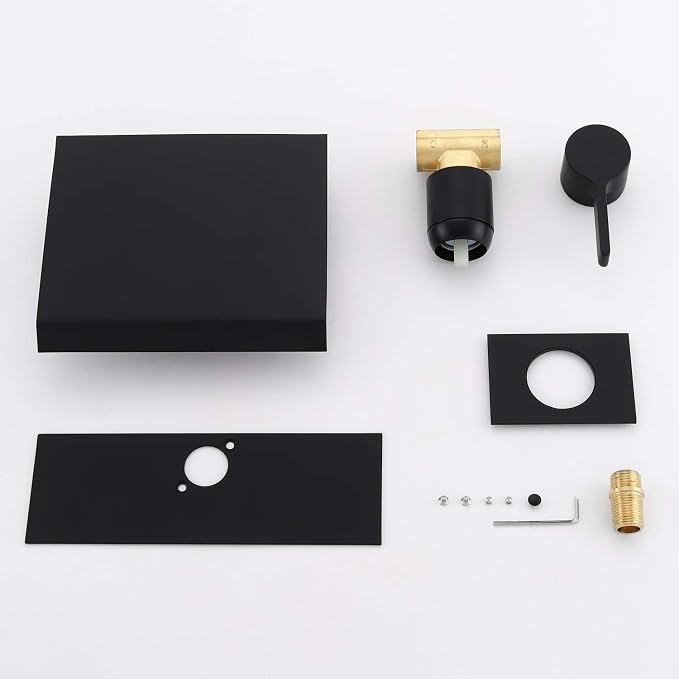 sumerain Wall Mount Bathtub Faucet Black - Image 7
