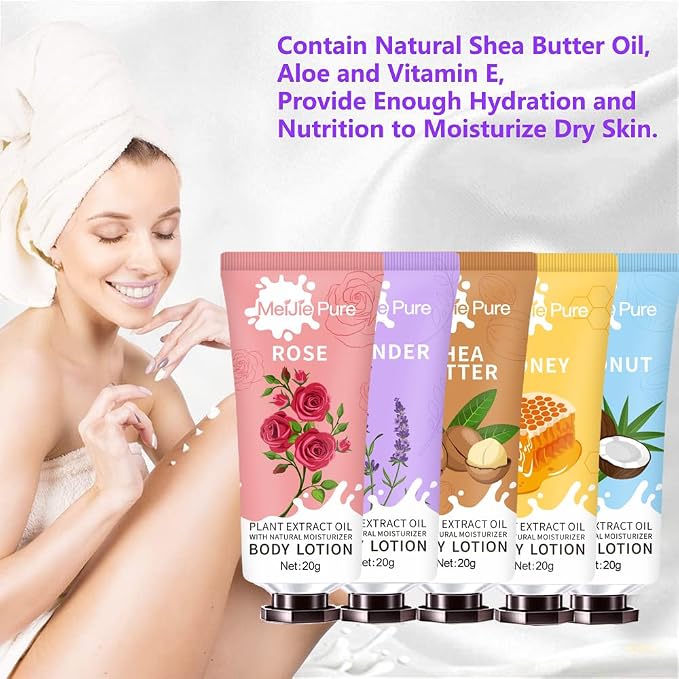 20 Pack Lotion for Women, Body Lotion for Dry Skin, Stocking Stuffers for Women - Image 4