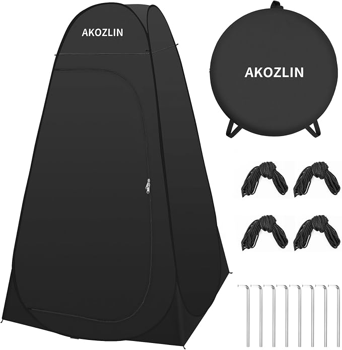 AKOZLIN Portable Pop Up Shower Tent Instant Privacy Dressing Changing Tent - Image 6