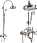gotonovo Exposed Bathroom Shower System Classic Shower Kit 8 Inch Luxurious by HOME
