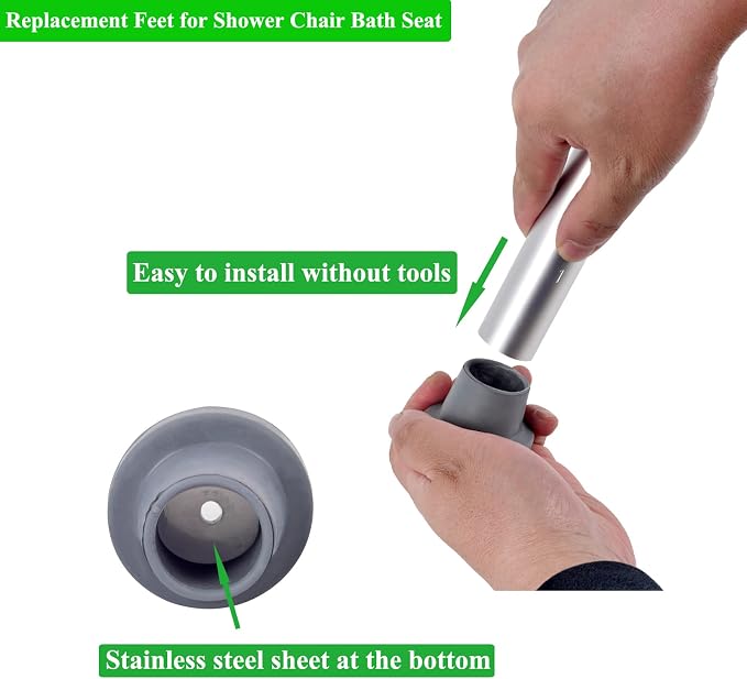 Slope Replacement Feet for Shower Chair Bath Seat, shower stools and transfer - Image 3